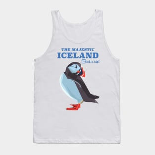 Iceland Puffin vintage travel poster Tank Top